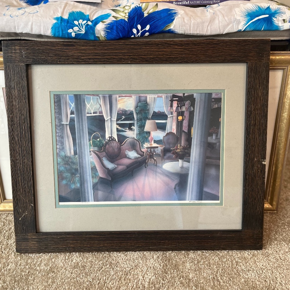 Limited edition Paul sloan art w/ certificate of certification. 1/750. "Interior